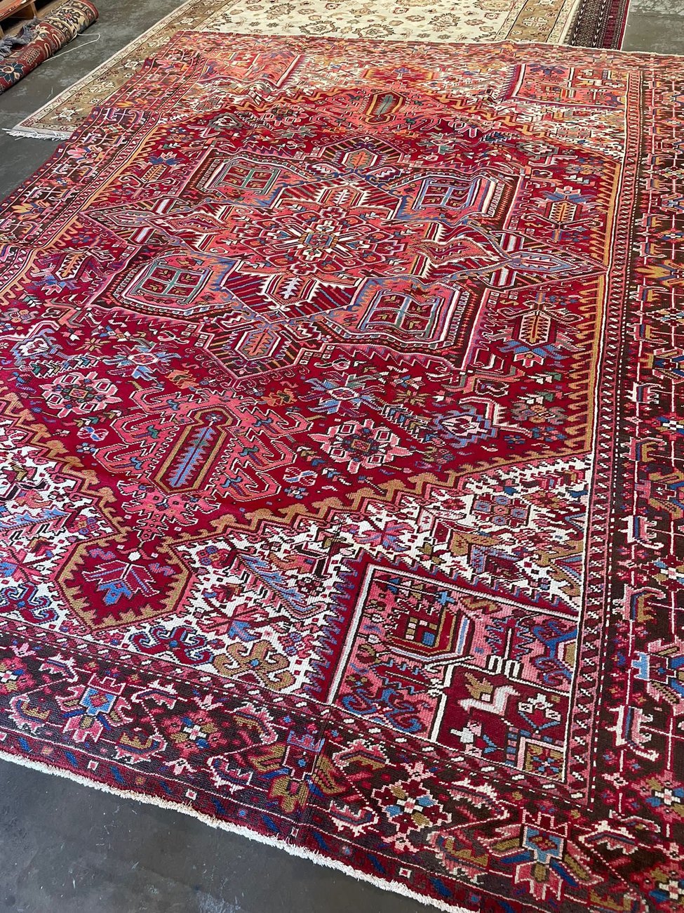 Handwoven Heriz Medallion rug