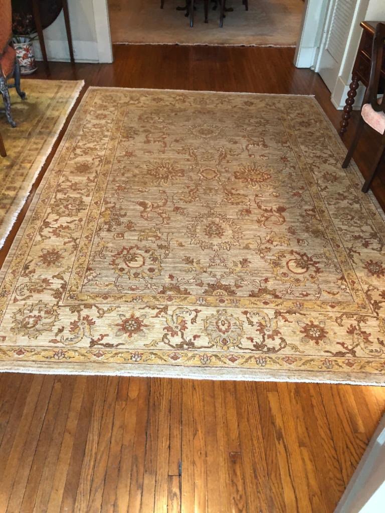 Handwoven Ziegler Ivory rug